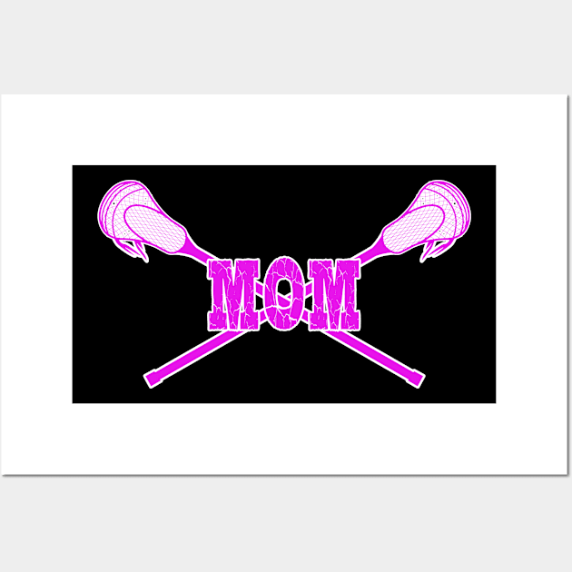 Lacrosse Mom with LAX Sticks Wall Art by tropicalteesshop